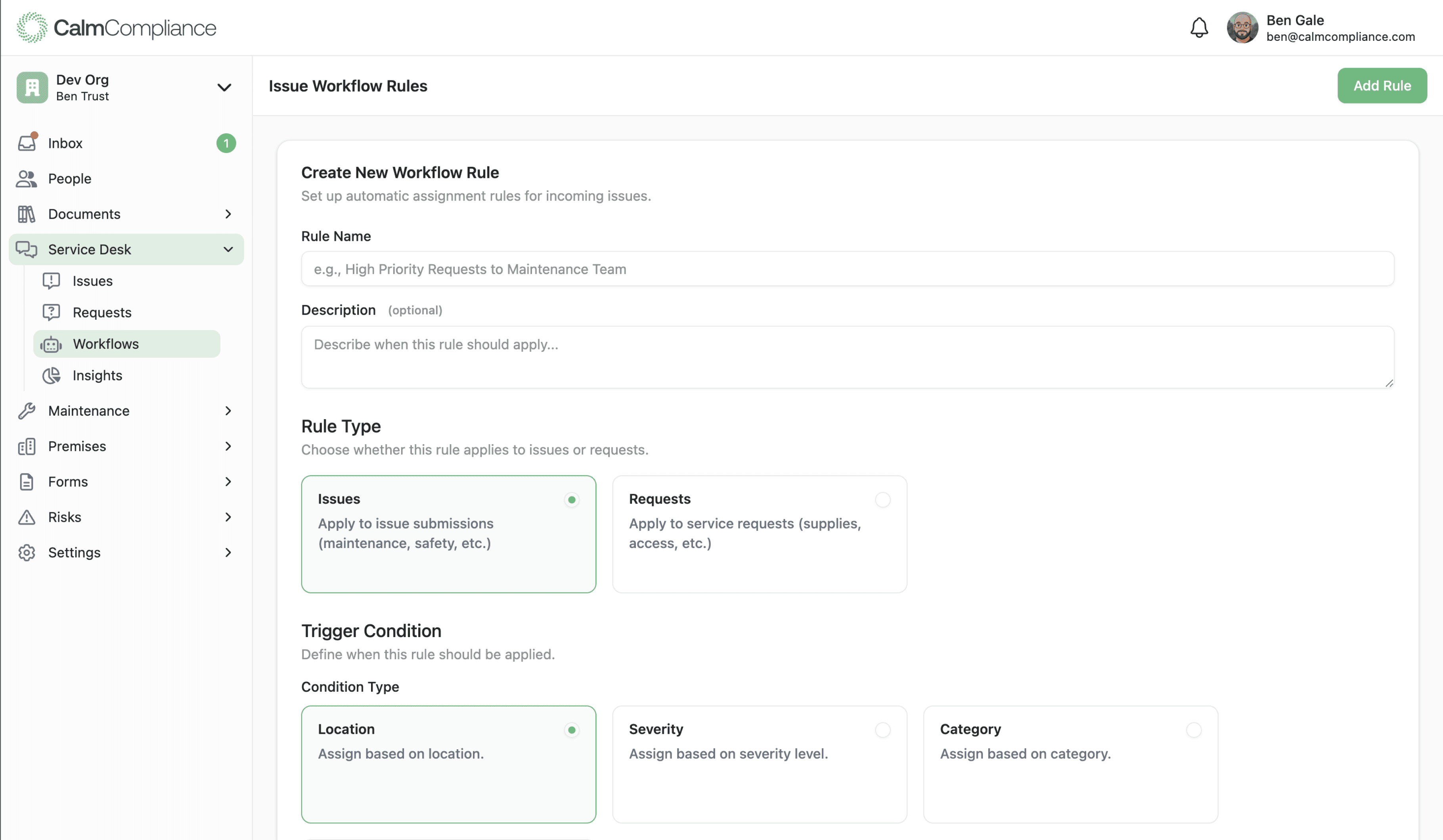 Operations management dashboard showing integrated asset tracking and PPM scheduling