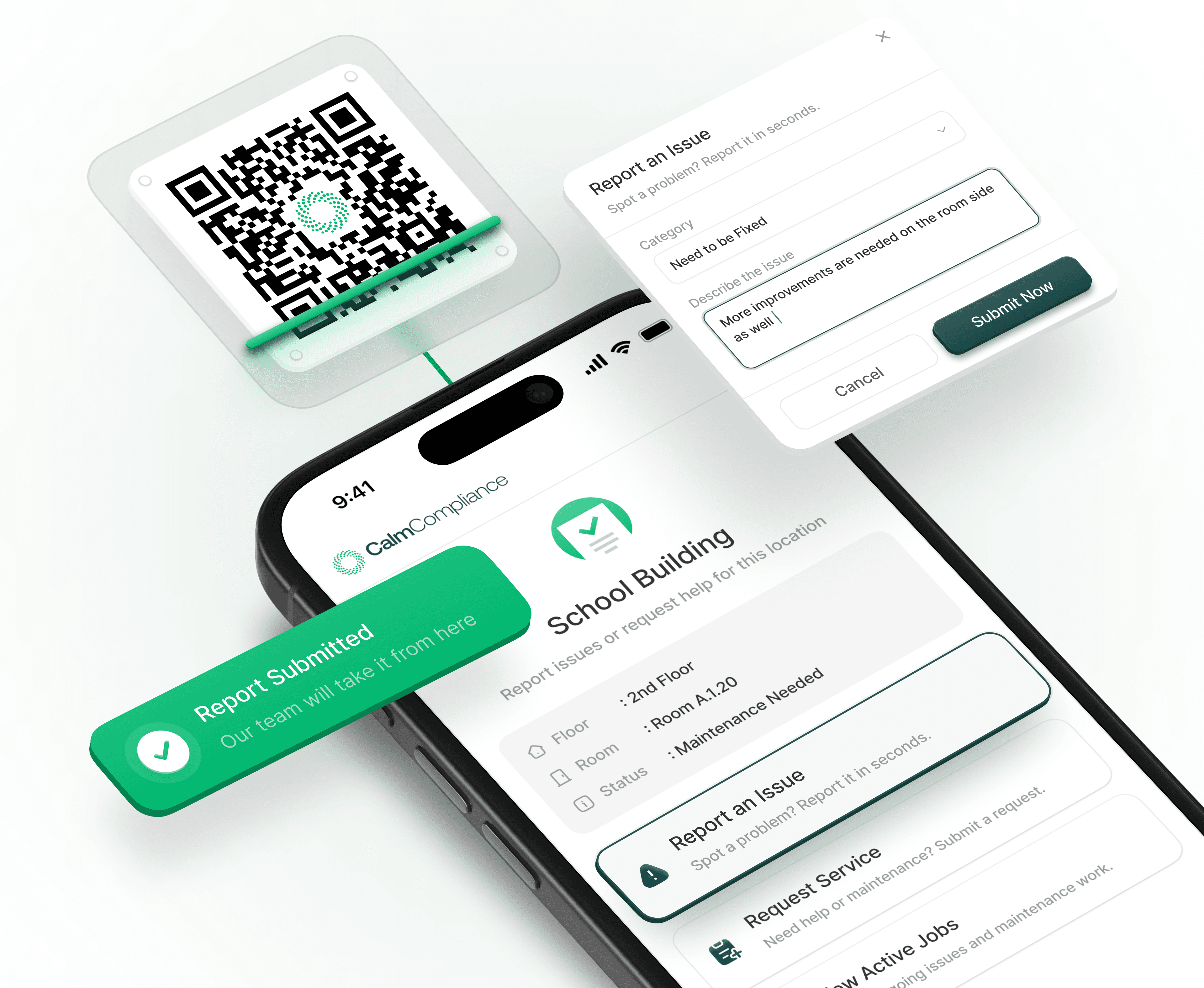 QR code scanning interface showing physical-digital integration